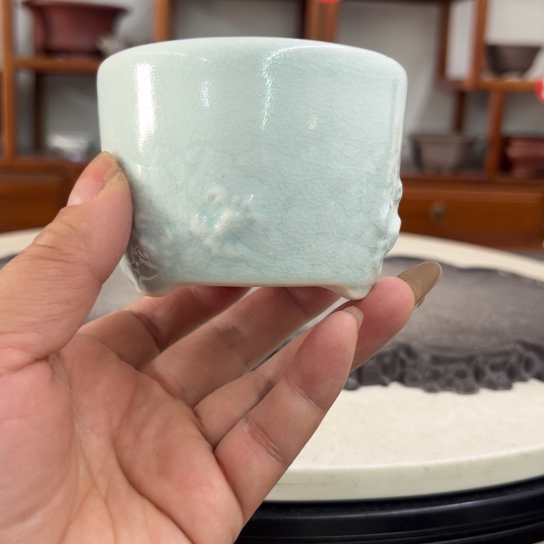 紫砂花盆瑕疵6-8。。。