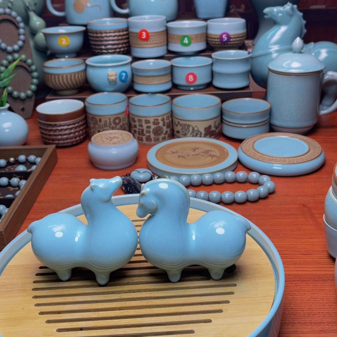【闪购商品】摆件陶汝州壶，壶杯，壶，壶，杯