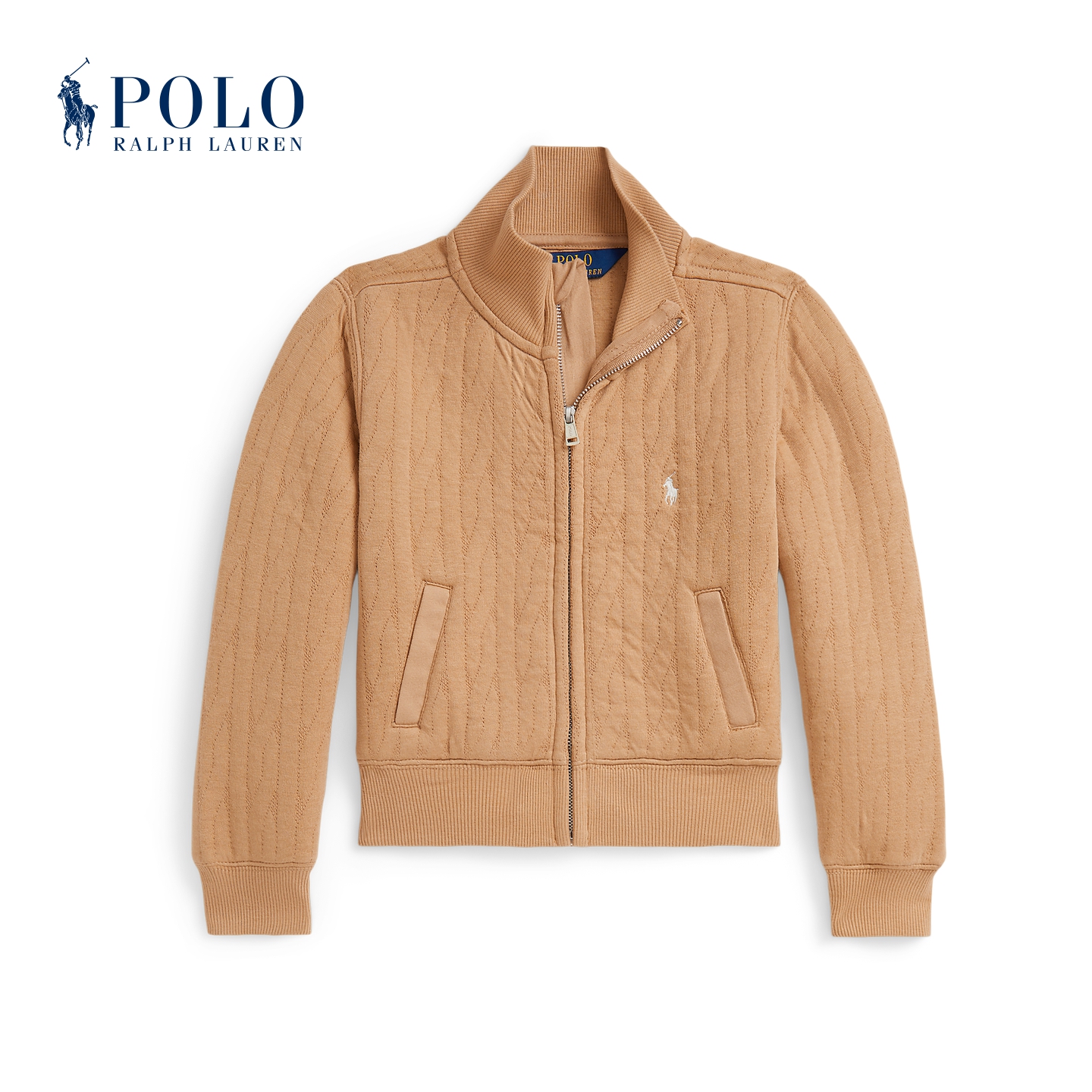 【礼盒包装】Ralph Lauren拉夫劳伦女童 25年绞花绗缝夹克312979001