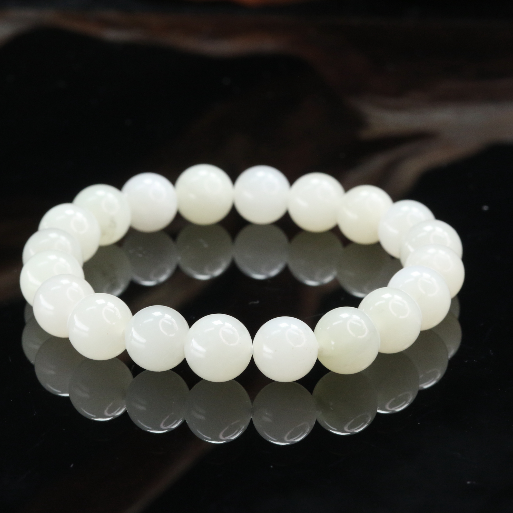 19和田玉一级白手串/600648上海嘉禾拍卖