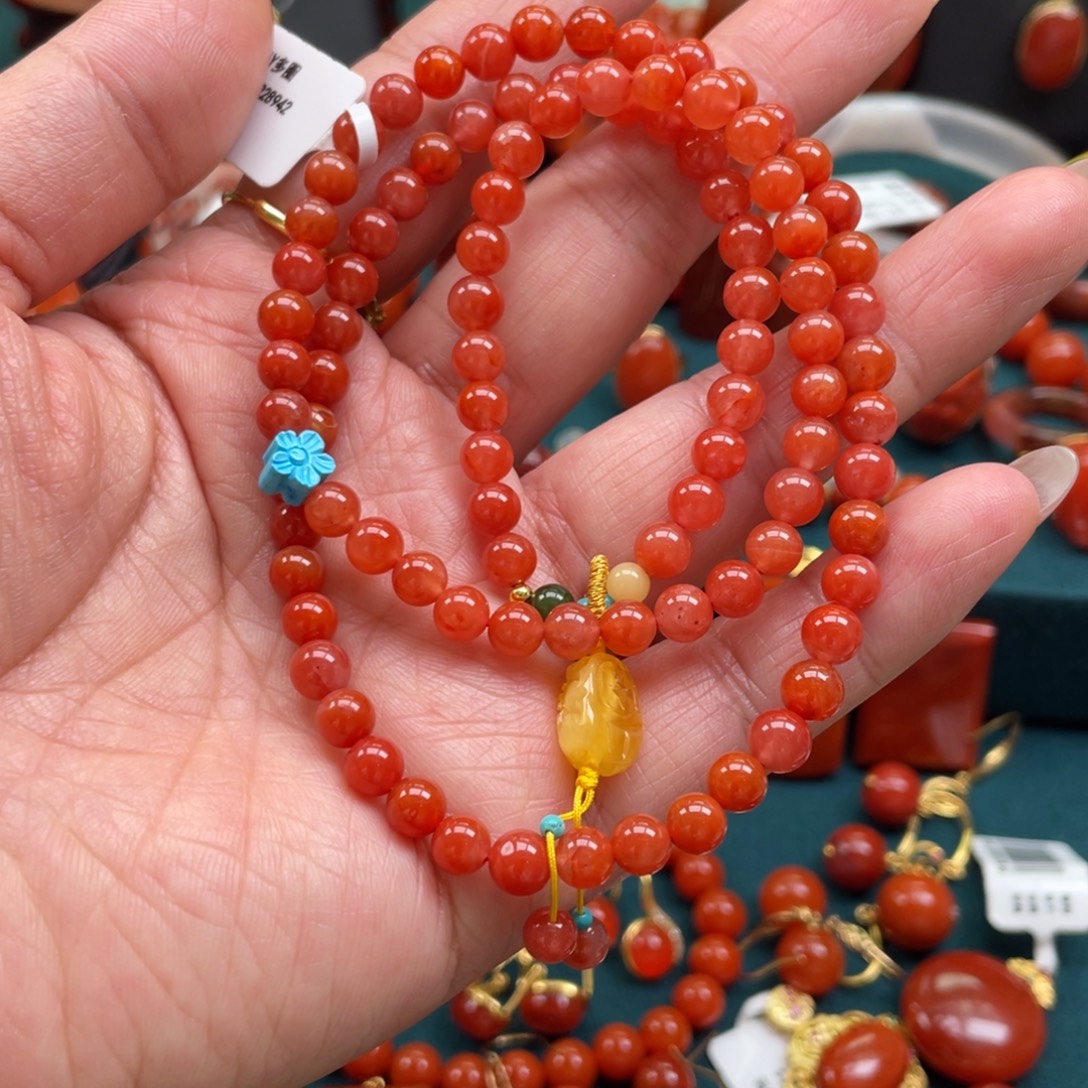 南红玛瑙未镶嵌川料南红dly三圈