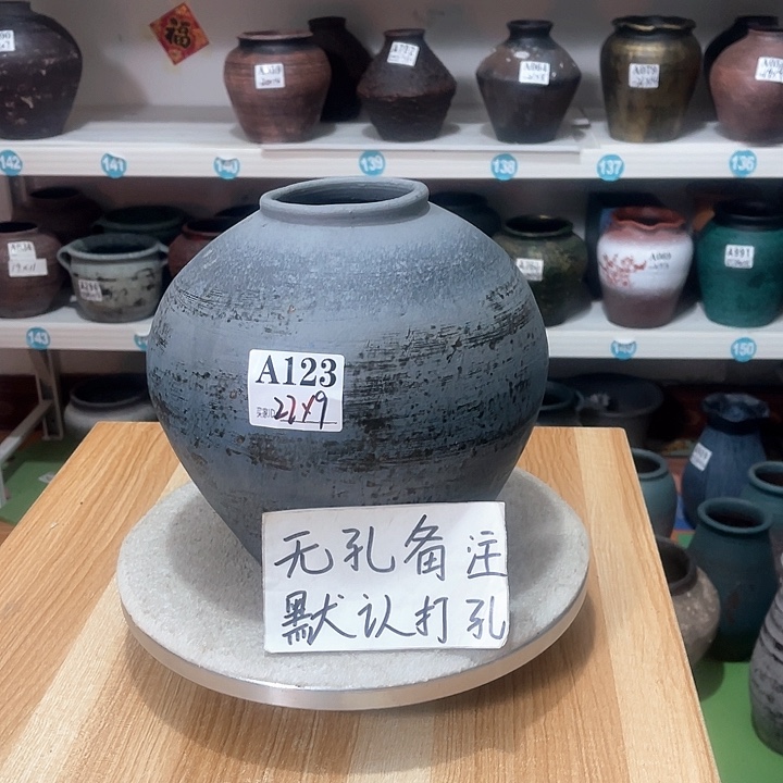 红陶手工制作工艺花盆