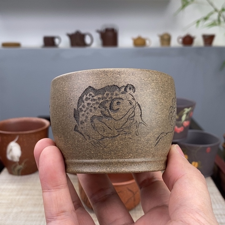 紫砂茶杯宜兴紫砂主人杯