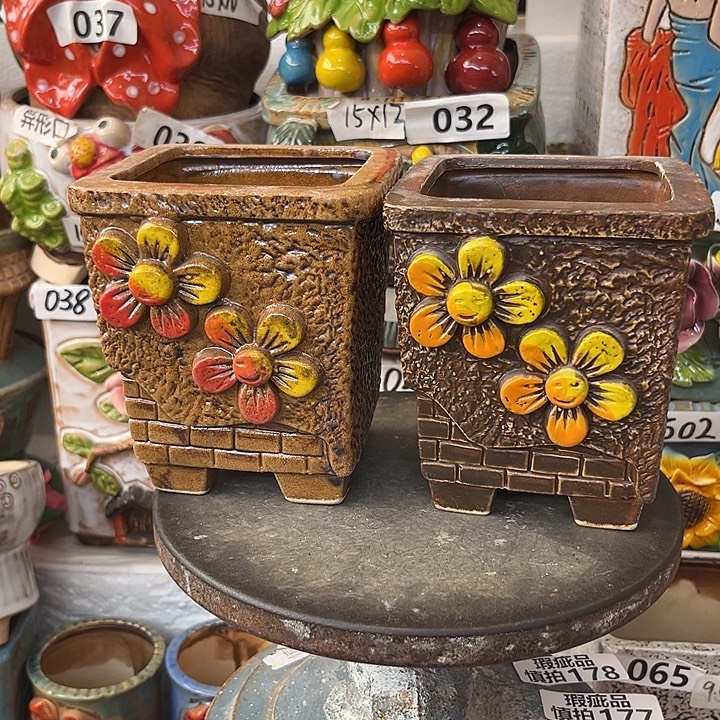 粗陶材质多肉花盆