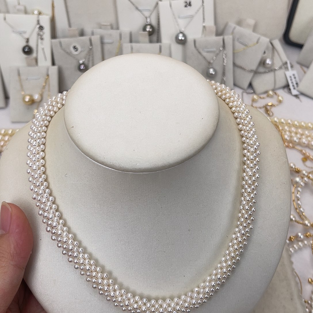 淡水珍珠银S925镶嵌颈饰