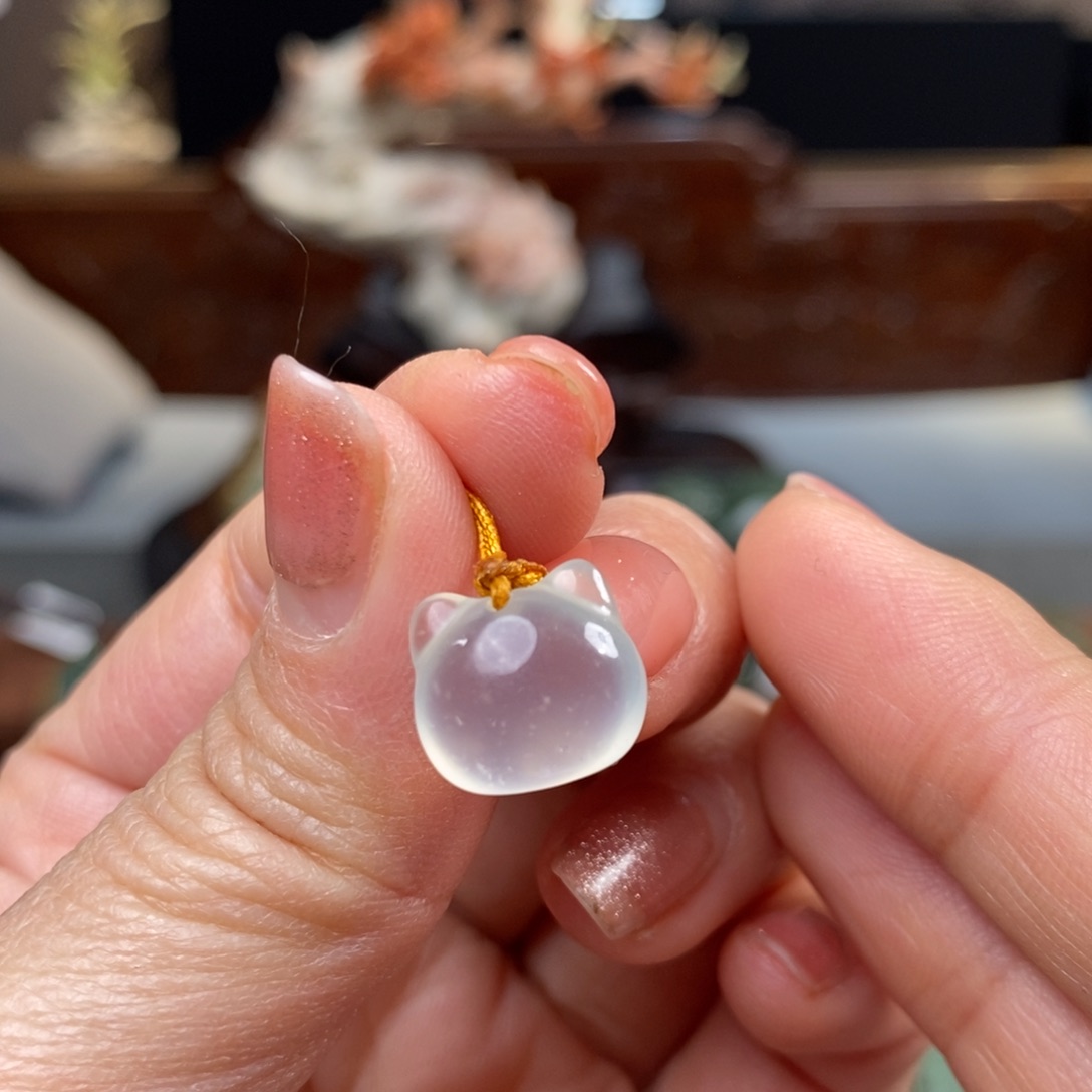 怡***生蛇纹石玉未镶嵌挂件