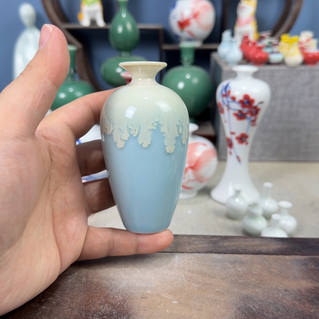 陶瓷手工小花器摆件