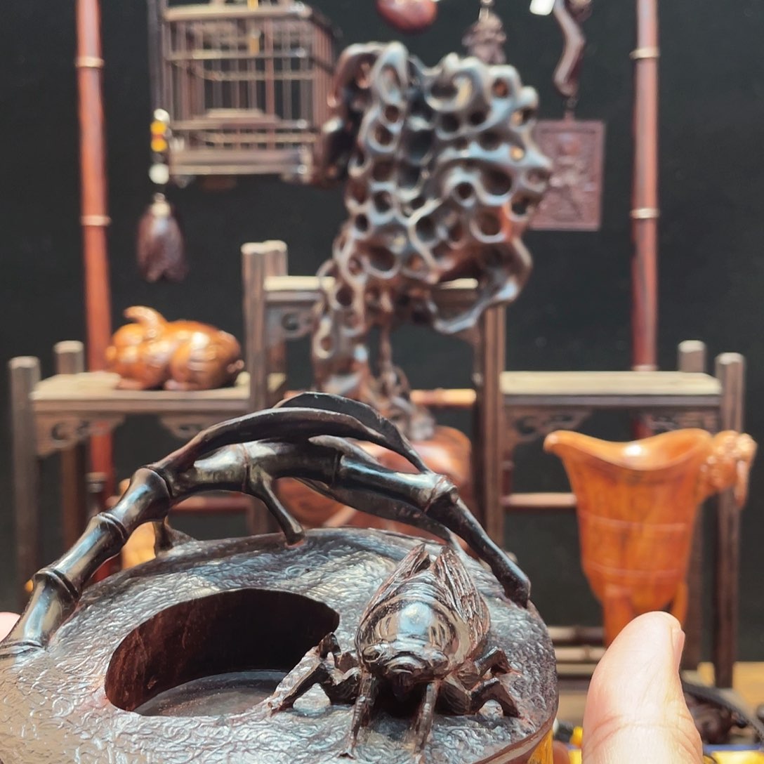 檀香紫檀（小叶紫檀）笔洗