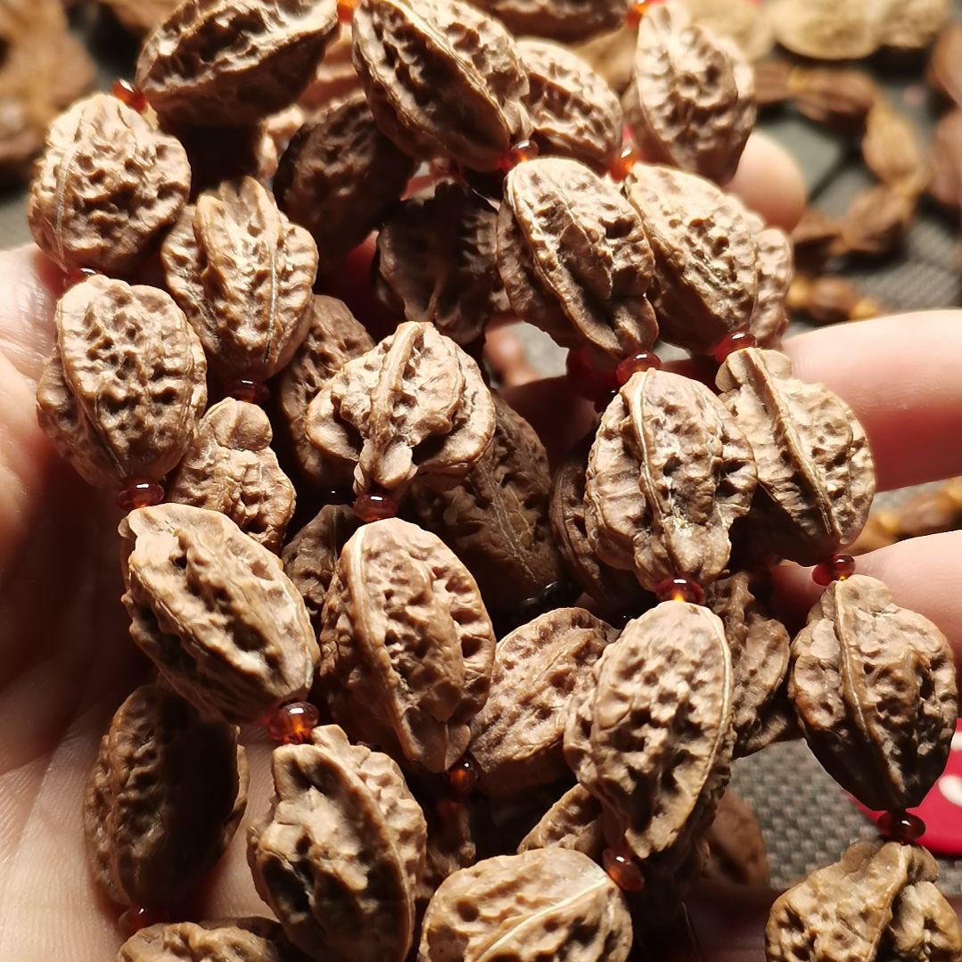 文玩核桃手串东北秋子异型籽20