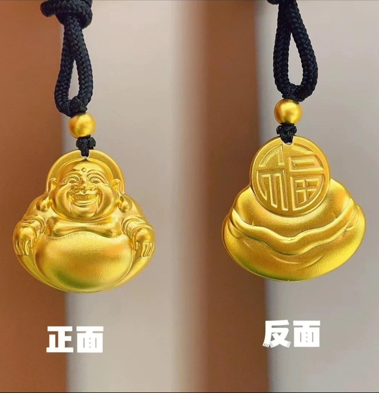 合金吊坠 实心弥勒佛吊坠时尚精美轻奢