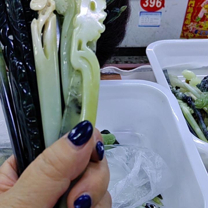 蛇纹石玉未镶嵌发簪