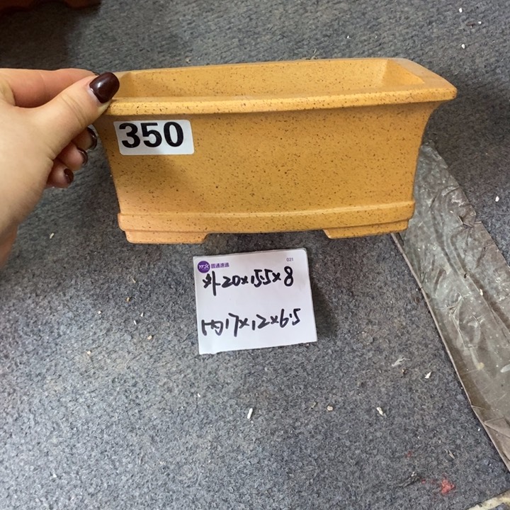 紫砂花盆 年终福利 柴烧异形小长方 350