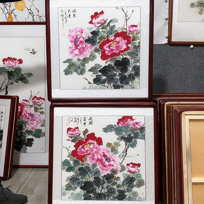 【闪购商品】国画书画作品带框63×63厘米