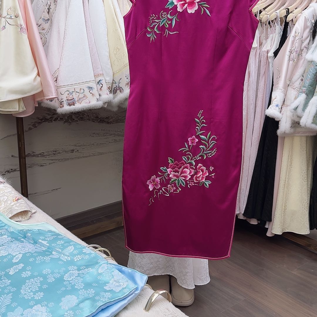 刺绣柿**意真丝真丝真的