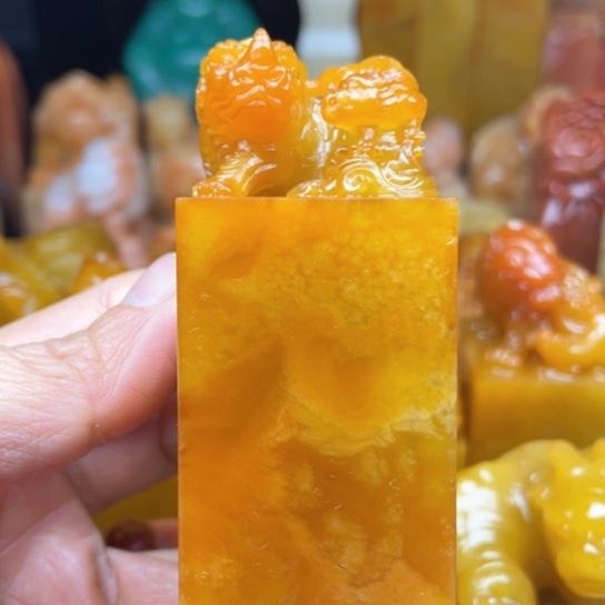 老挝石质地細膩光滑篆刻写字刀感十足