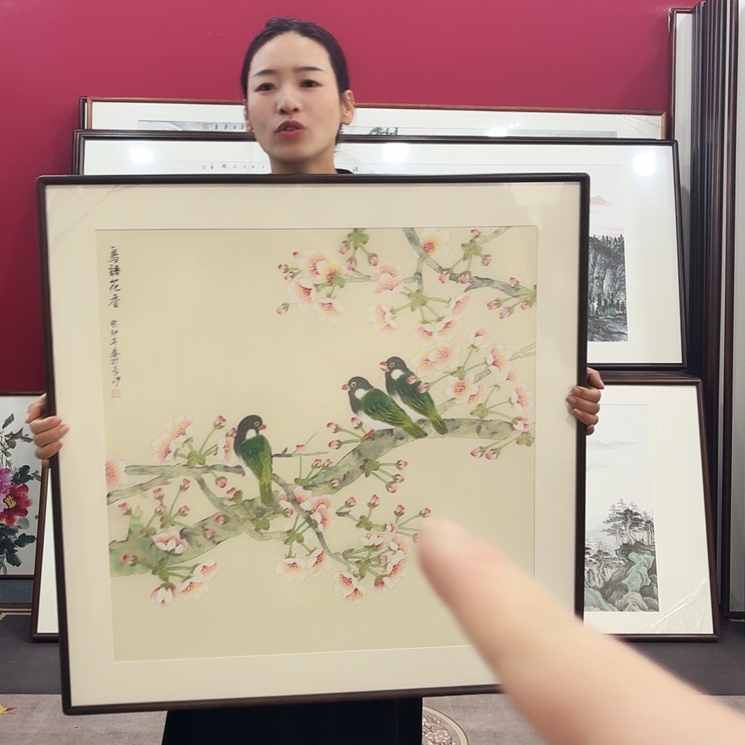 国画手绘作品80-80尺寸