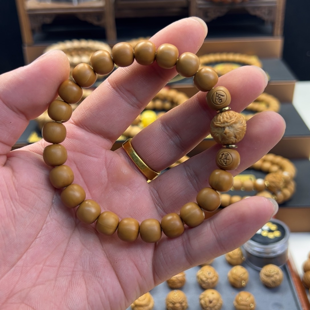 猴头核桃手串微瑕1.0哑光老型➕舍得➕悟空
