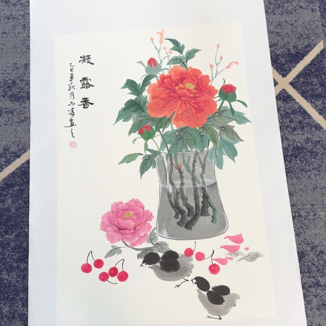 国画国画作品山水花鸟纯手绘