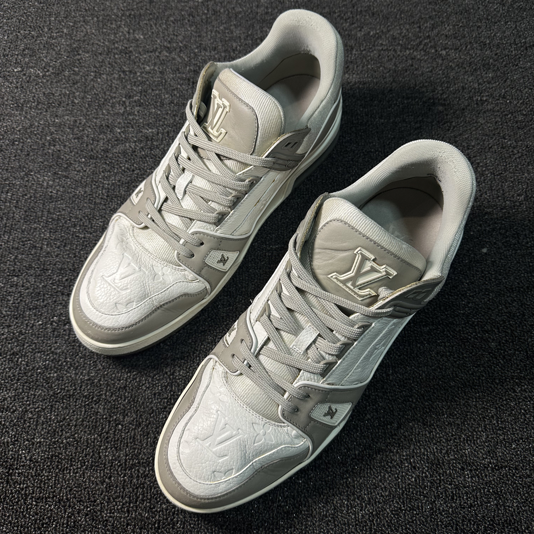 90新 LouisVuitton/路易威登 lv trainer 灰白 45码  板鞋 阳