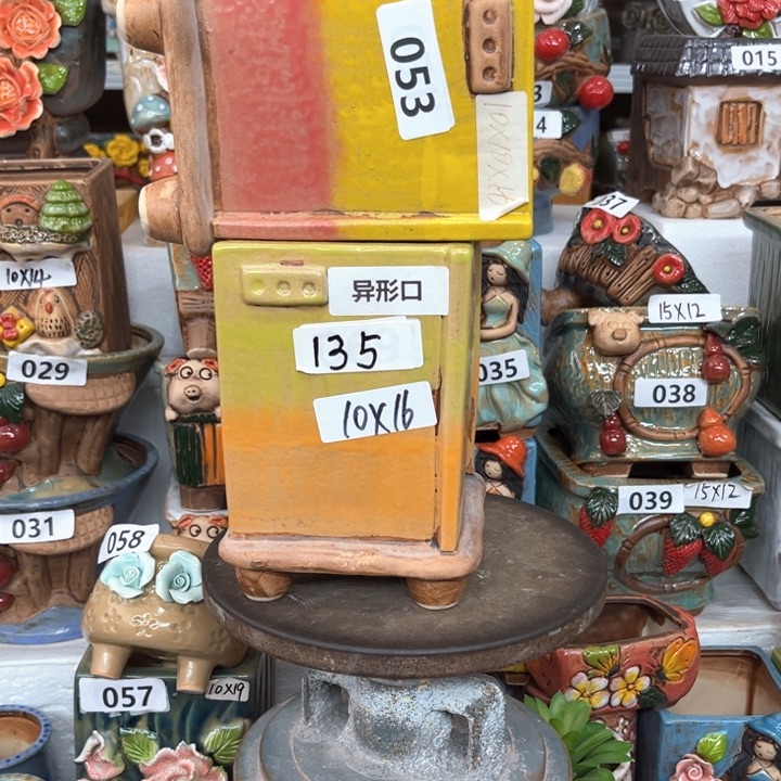 紫砂花盆粗陶材质多肉花盆