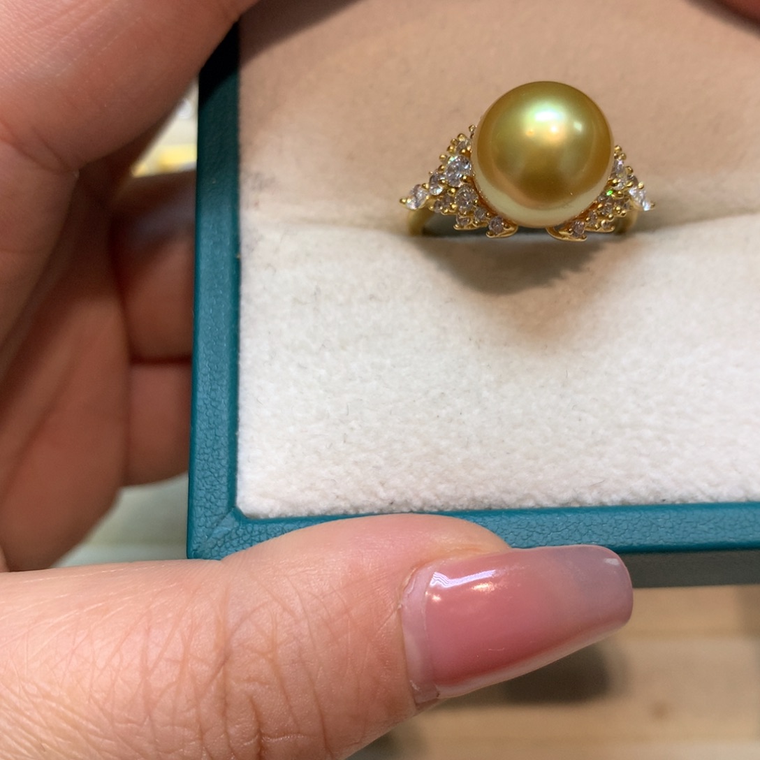 海水珍珠戒指银S925镶嵌