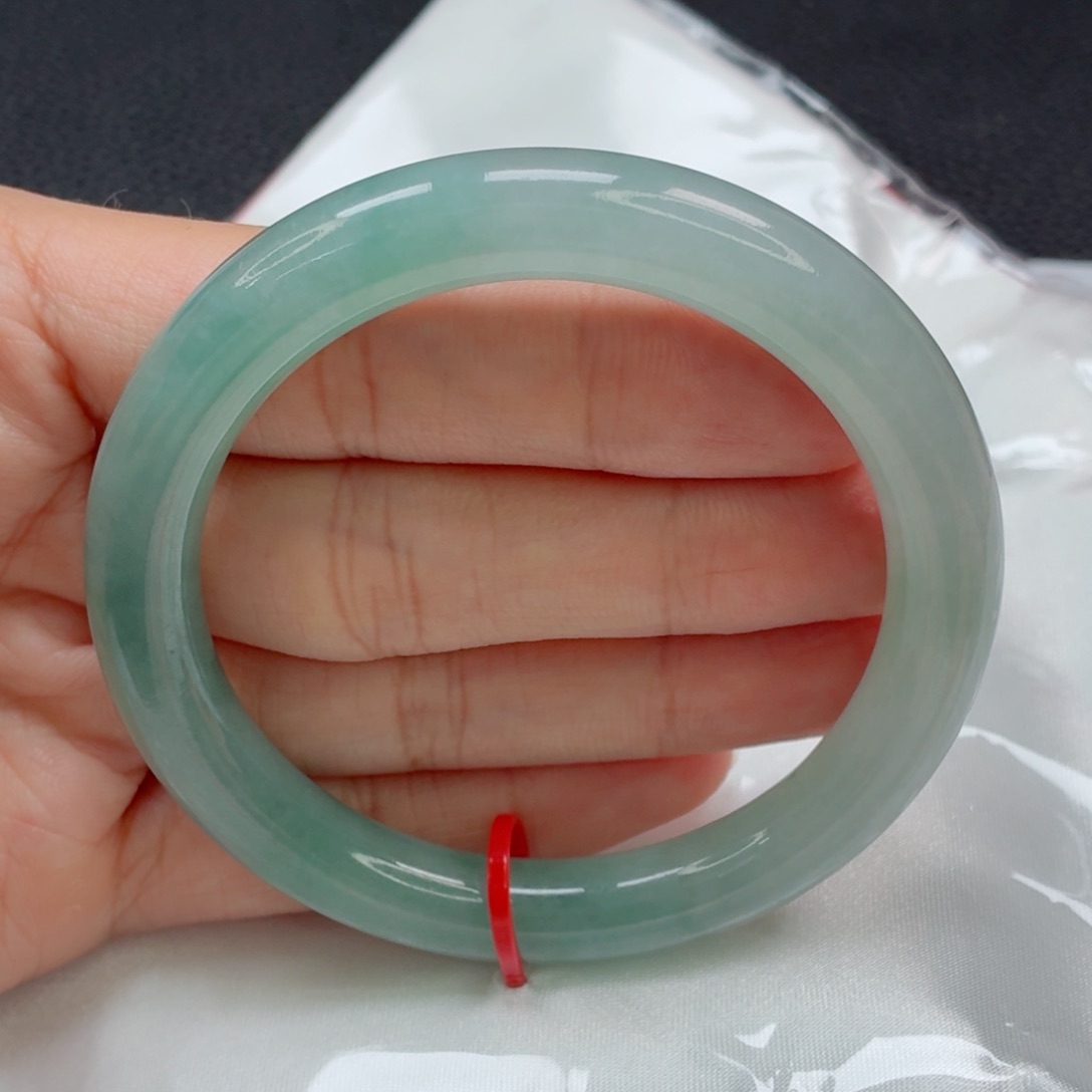 乏***味翡翠手镯未镶嵌糯冰半山水013