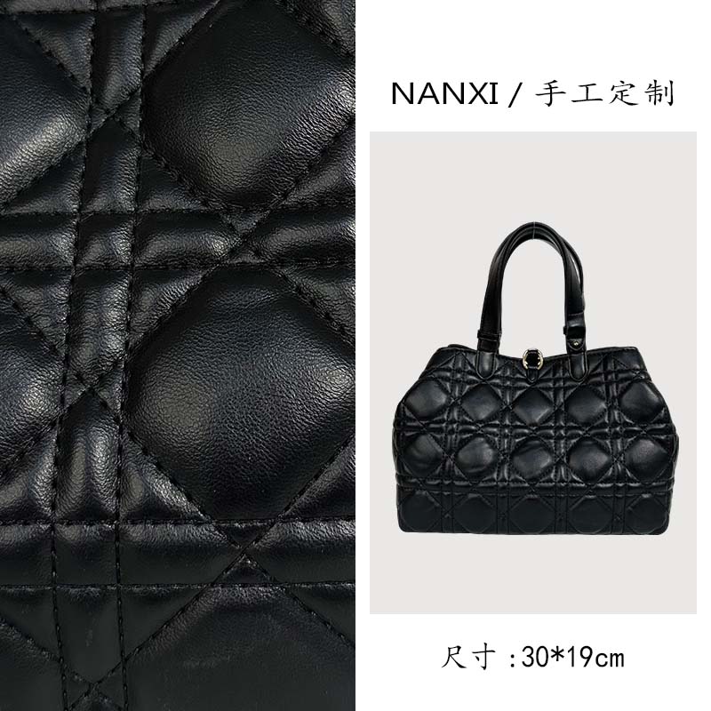 轻奢小香风菱格手提包