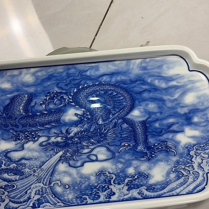 瓷片墨龙吸水干泡台景德镇