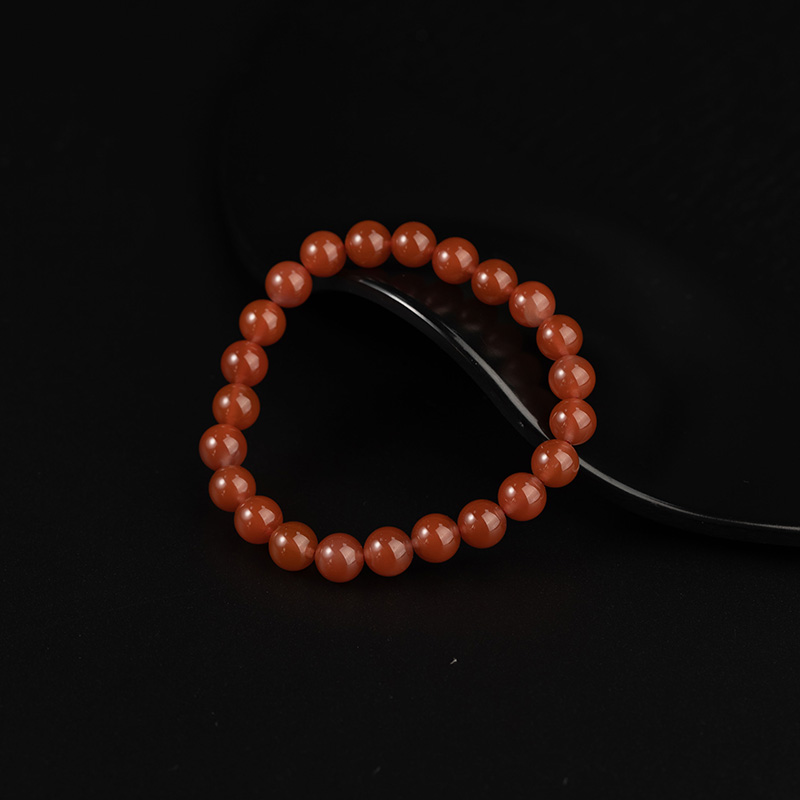 保山杨柳樱桃红原矿南红玛瑙手串多样性发货*HS1203017*【LFY】