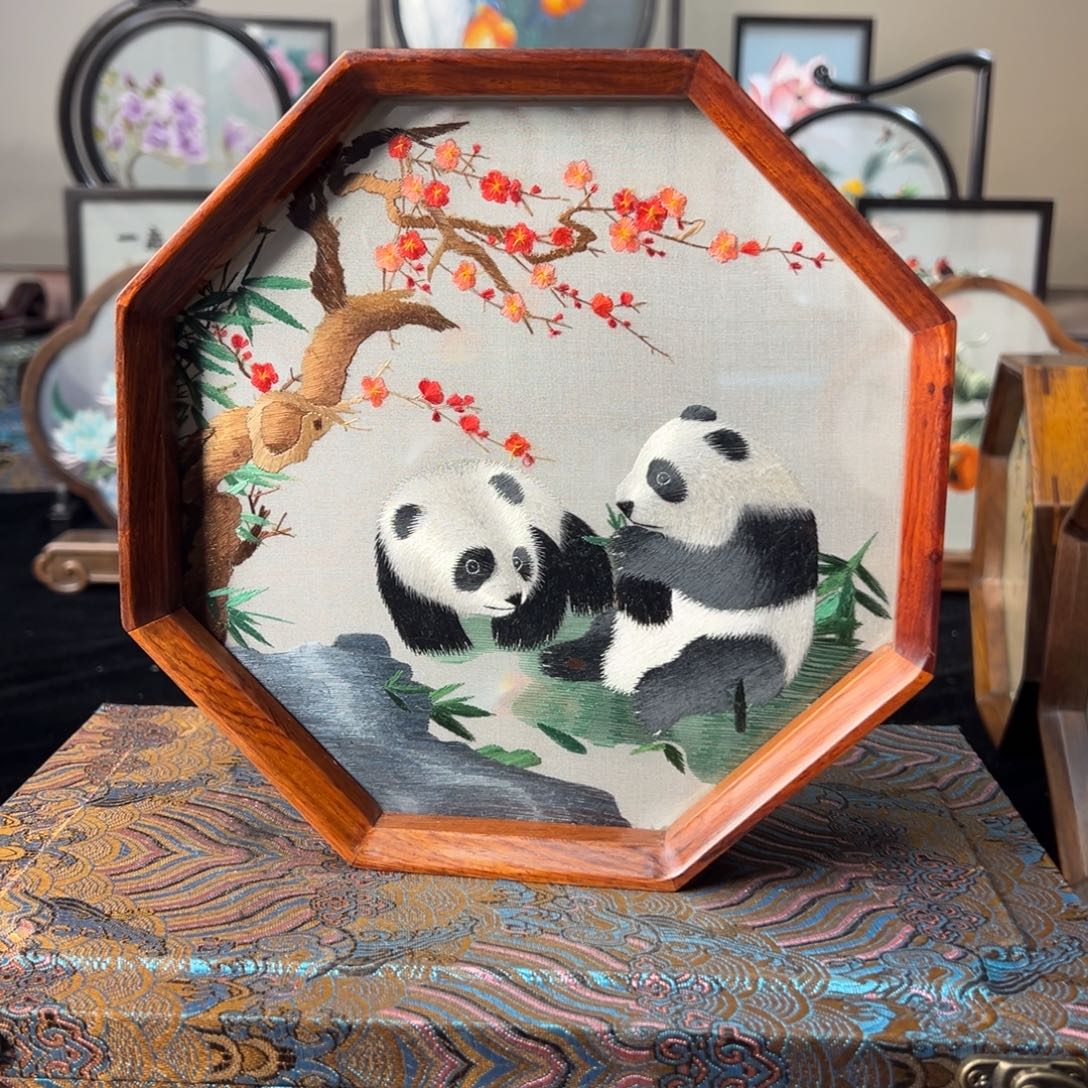 刺绣纯手工刺绣双面绣摆件