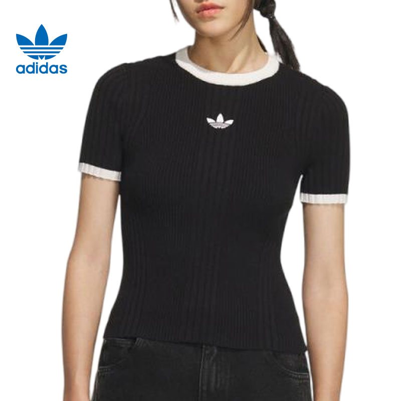 adidas阿迪达斯【环*】三叶草女子运动休闲短袖T恤KS6110