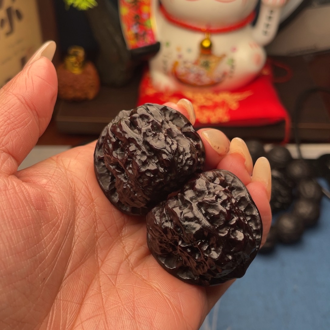 吊坠文玩核桃小黑蛙