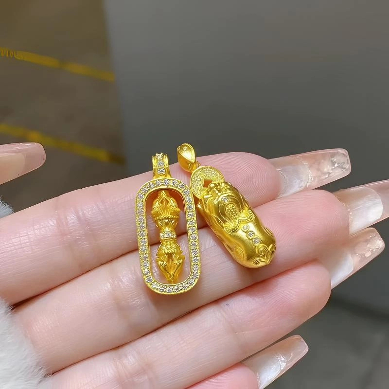 吊坠足银 貔貅金刚杵套坠