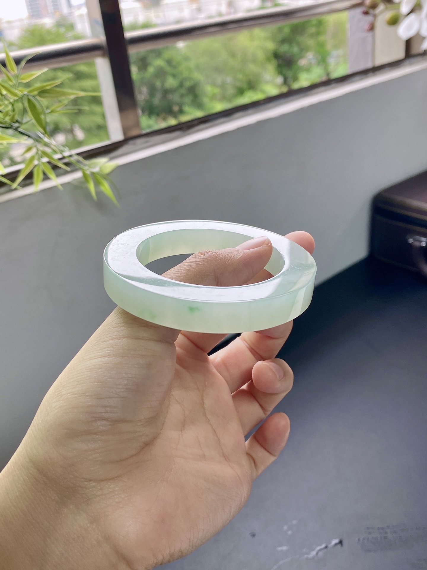 天然翡翠手镯定制可咨询圈口大小YZMFRH-22-2