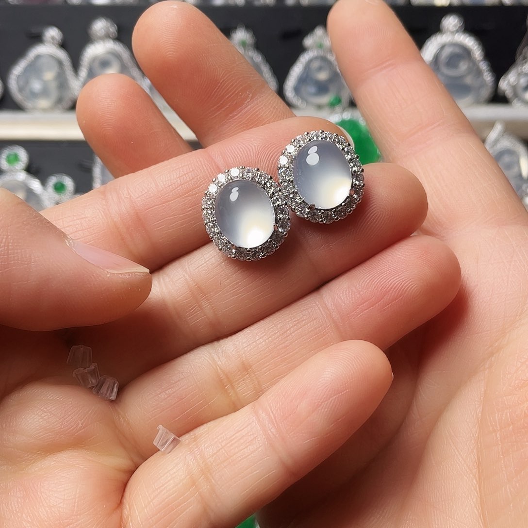 玛瑙/玉髓耳钉合金