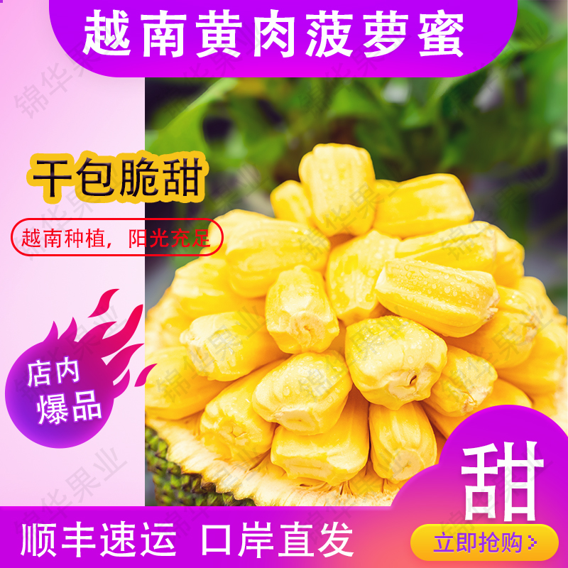 【口岸直发】正宗越南红菠萝蜜越南进口新鲜黄心水果一整个顺丰包邮