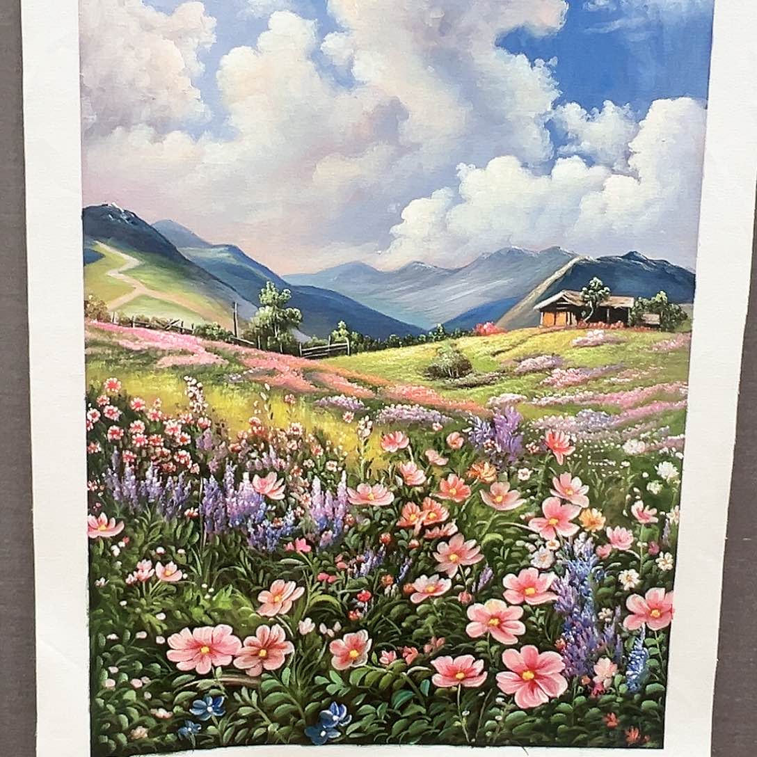 国画二郎（朱立斌）油画带证件合影视频