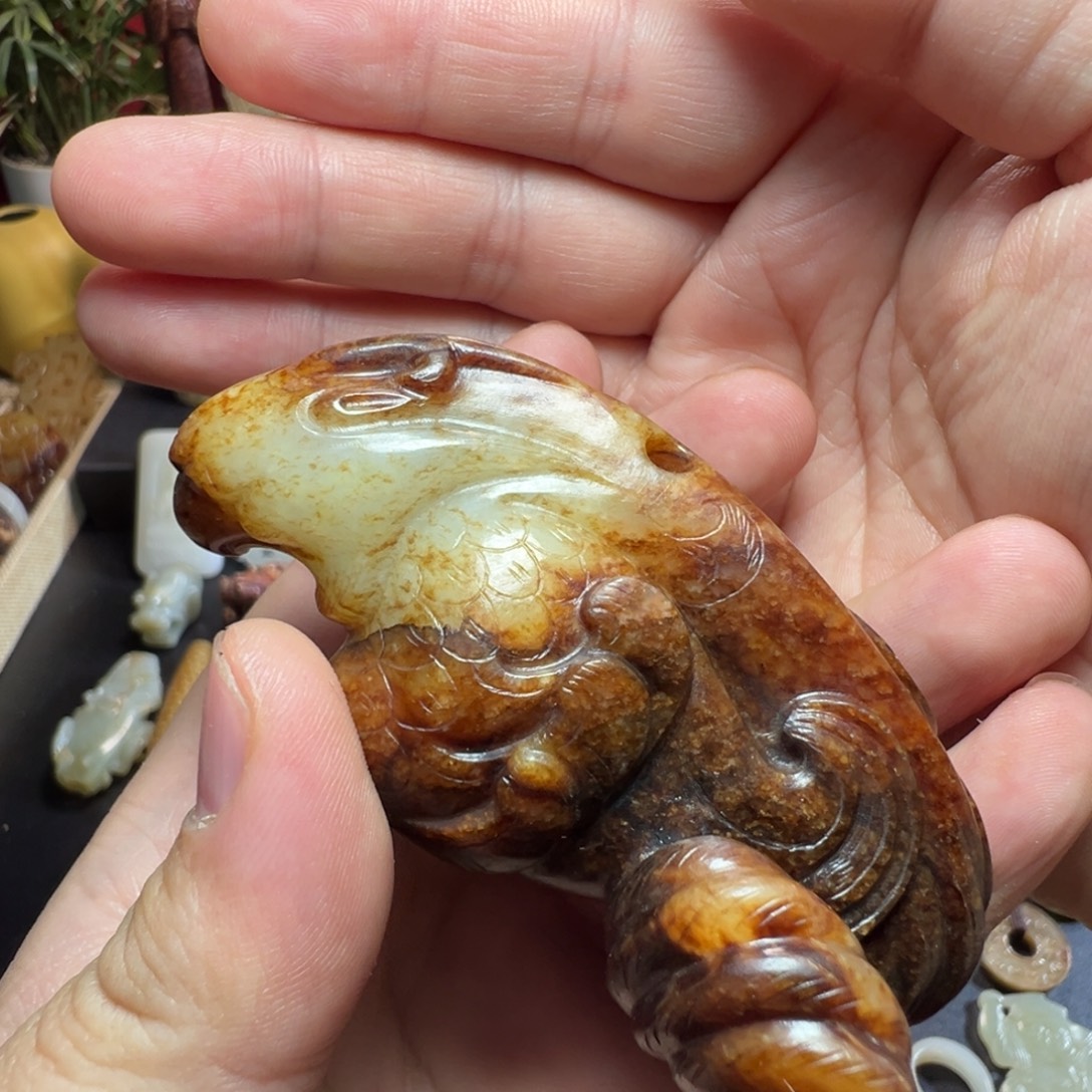 前***行摆件和田玉。123567