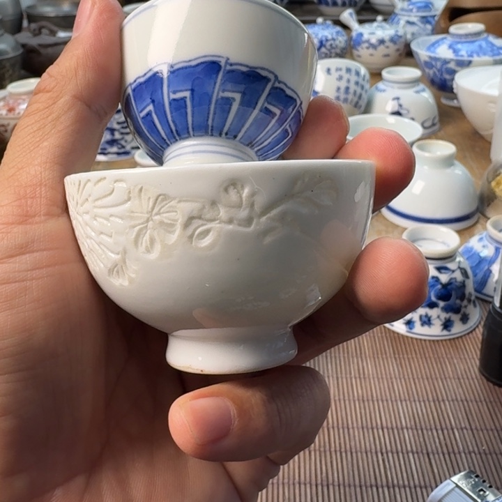 木***旭青花瓷器杯子瓷器