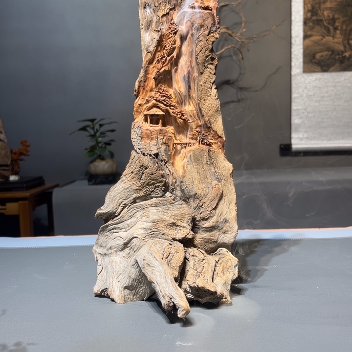 武***伢柏木（崖柏）意境摆件作品