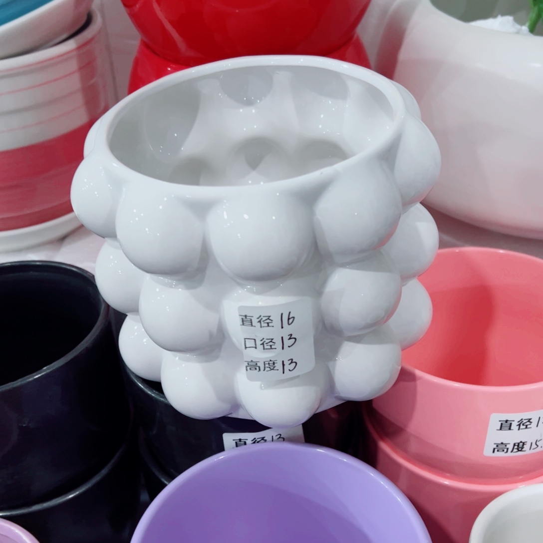 有孔，陶瓷花盆满10米包邮发货