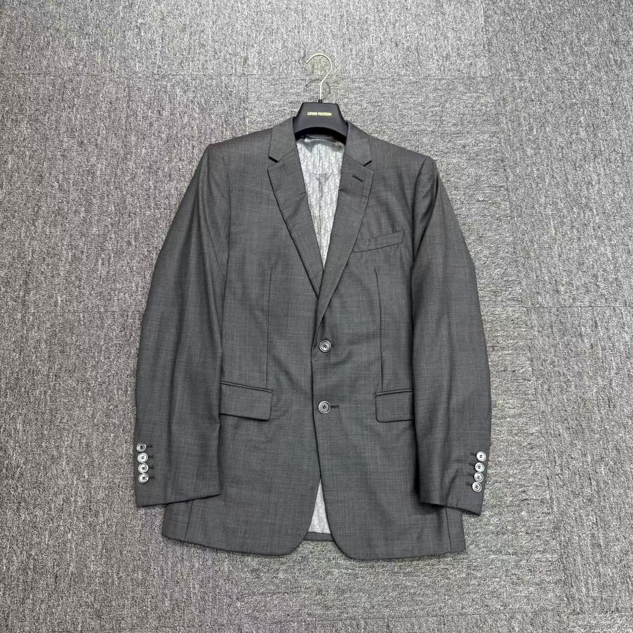 99新 DIOR/迪奥 内里满印老花羊毛西装外套/46c/编码20086