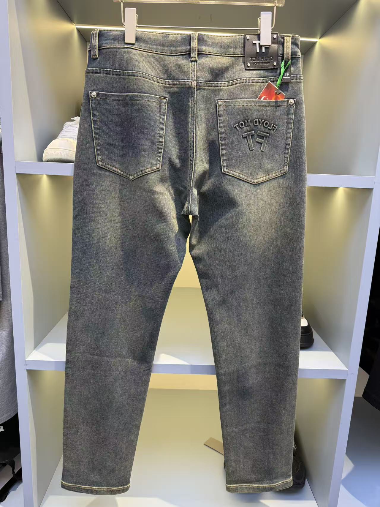 【名品汇】高端秋冬牛仔裤弹力小直筒休闲男裤