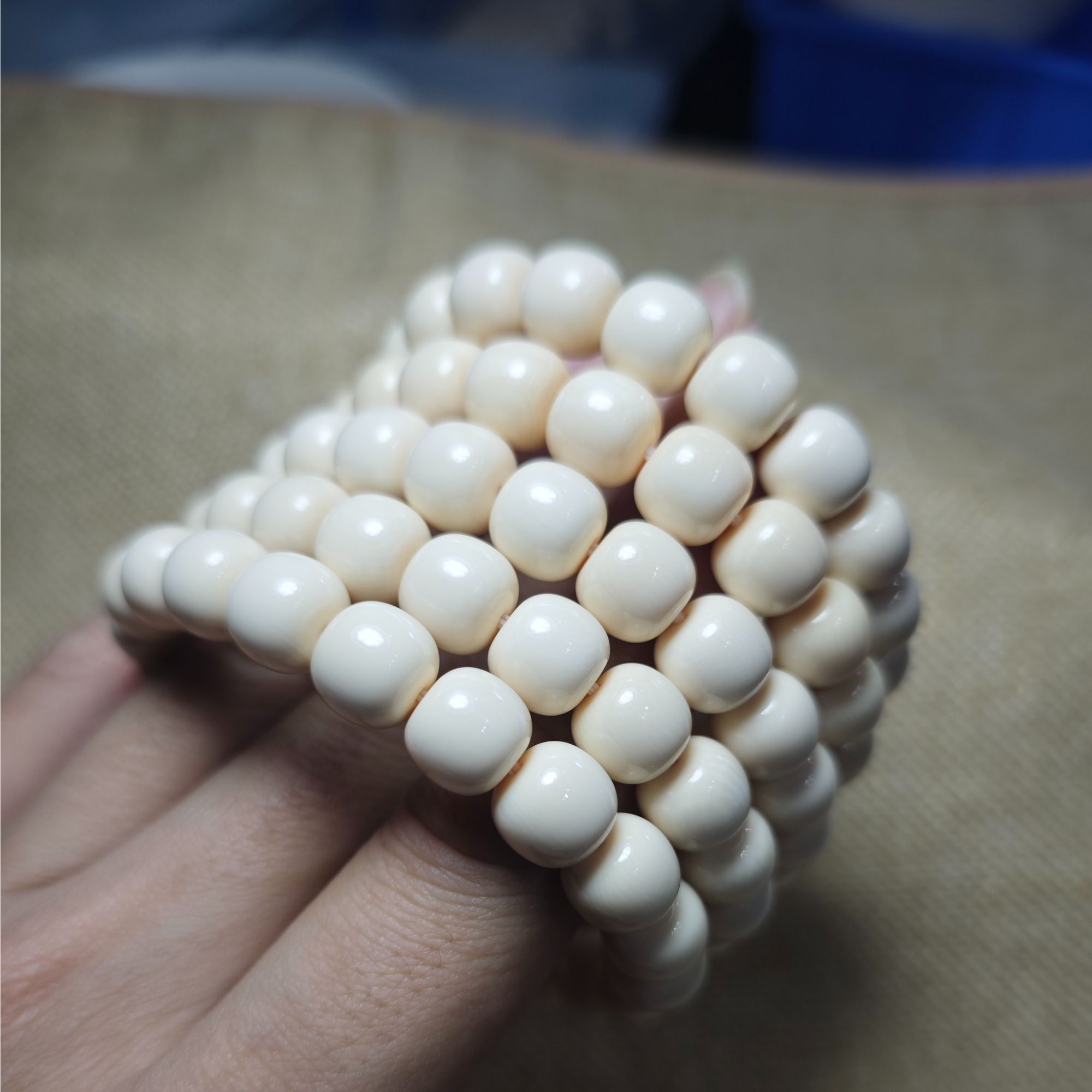 猛犸牙芯料老型单圈手串