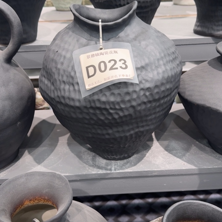 貓***店瓷片景德镇高温花器编码023高34口10默认无孔