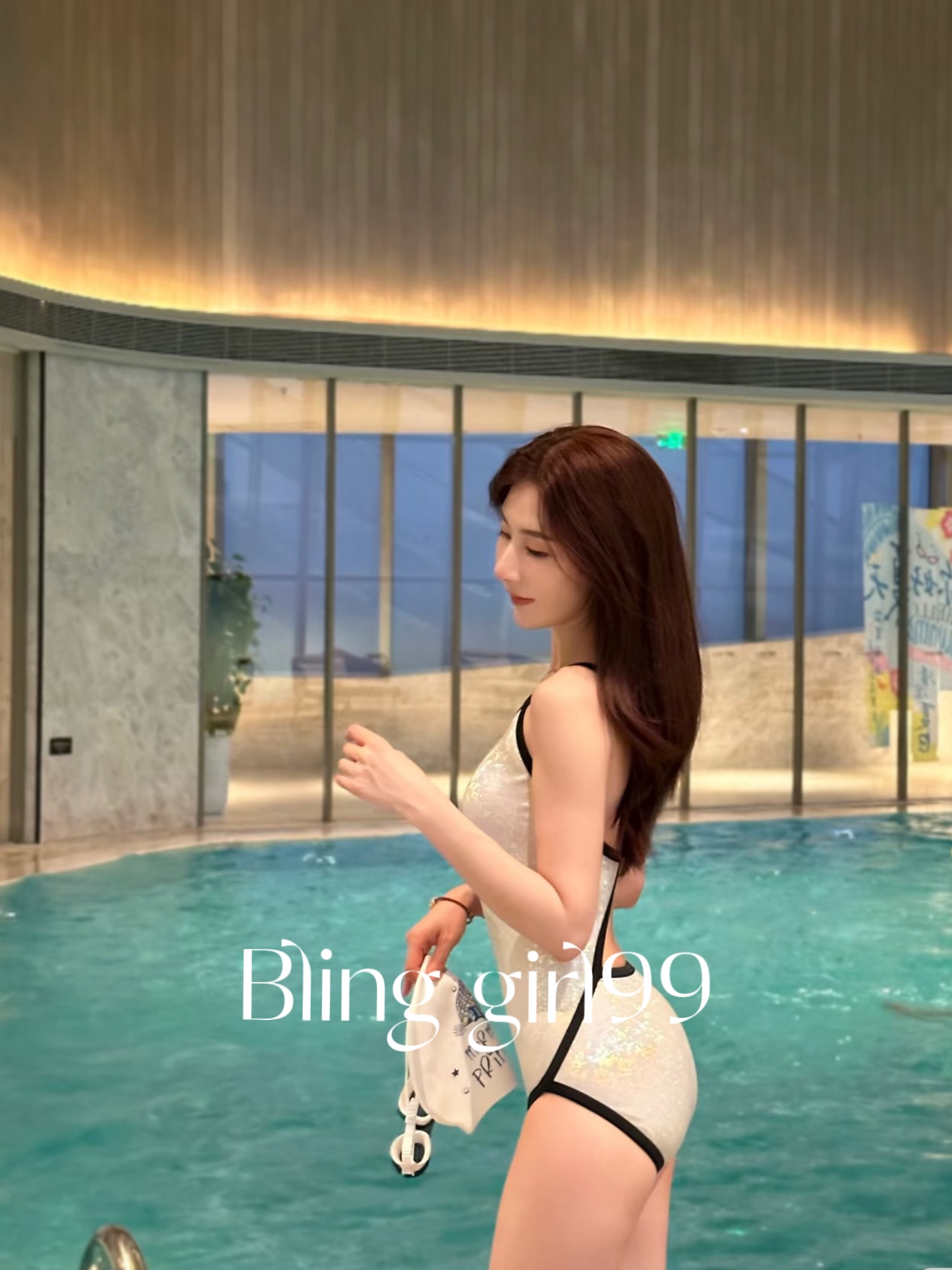 【星光色】新款显瘦修身连体泳衣女性感速干训练泳装