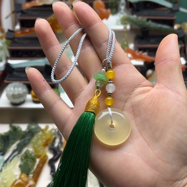 蛇纹石玉未镶嵌岫玉发簪