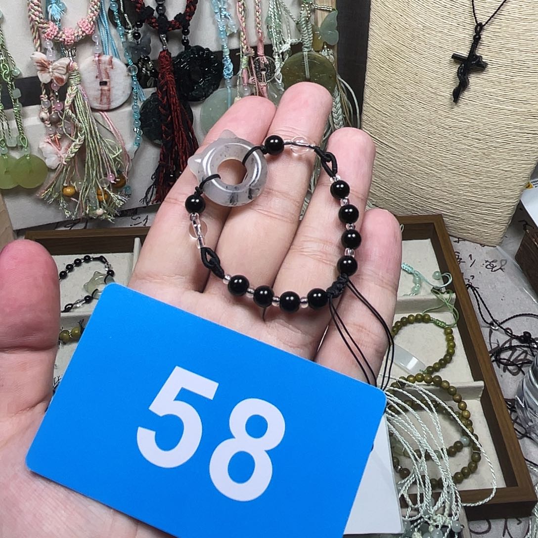 蛇纹石玉合金颈饰