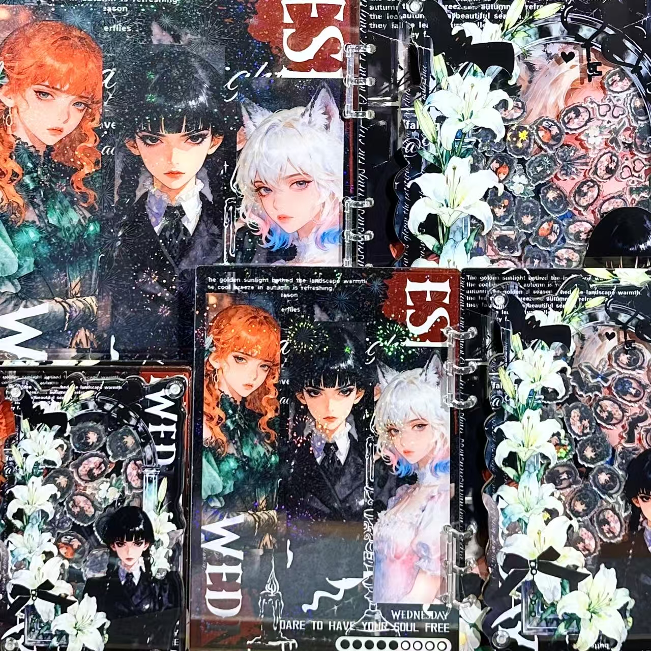 【新款星期三】高定摇摇本套餐活页本手工DIY收纳盒亚克力