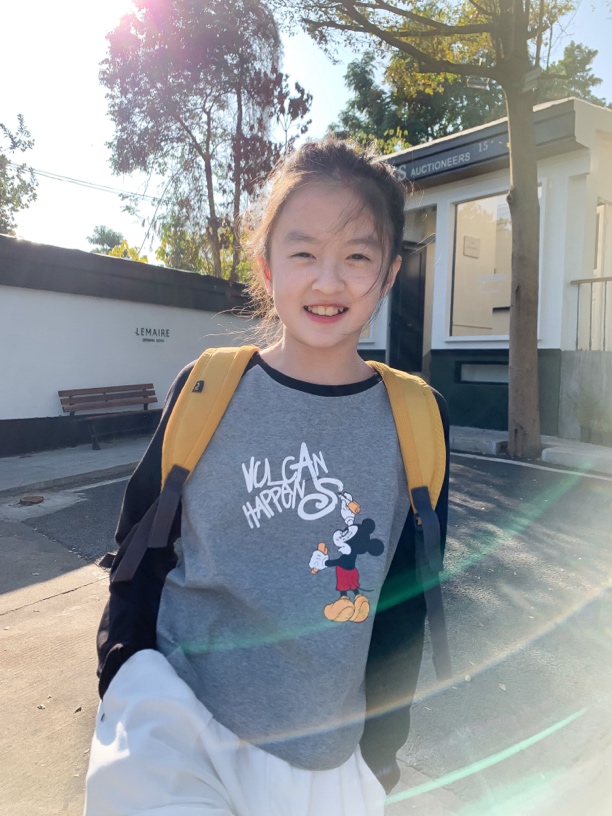 【灰常帅】西西家女童2025春款印花插肩袖长袖T恤百搭上衣JX9142